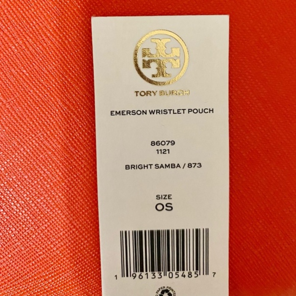 🎊🏅NEW🏅Tory Burch Emerson wristlet pouch/wallet/pouch/bright samba color - Picture 9 of 9